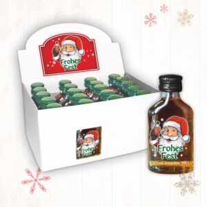 20er Box Kräuterlikör Display - Frohes Fest - zu Weihnachten 20 St kleine Schnäpse Spirituosen 2 cl 33% vol. alk. Geschenke für Männer