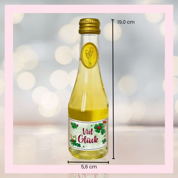 365 Tage Glück - Piccolo 0,2l Beerenperlwein Schaumwein Perlwein Sekt Wein Secco Schaumwein - Maße