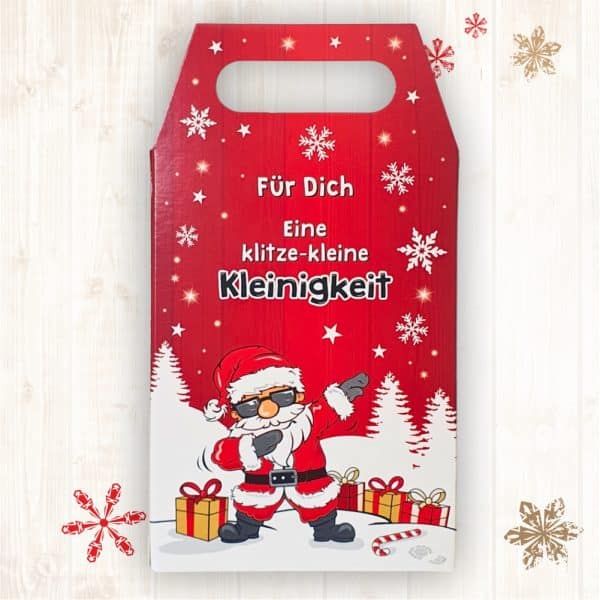 3er Box Weihnachtsliköre - Eine klitzekleine Kleinigkeit - Nuss Nougat Amarena Kirsch Schoko Sahne Bratapfel Glühwein Likör zu Weihnachten - Rückseite