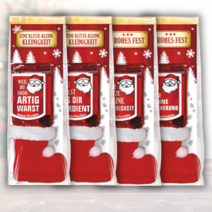 4er Set Weihnachtsliköre Kleine Weihnachtsüberraschung, leckere Liköre zu Weihnachten Amarena-Kirschlikör Likör mit Stiefel - größer
