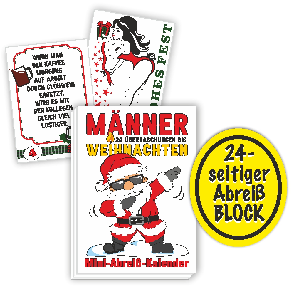 Adventskalender Abreißblock Weihnachtsmann