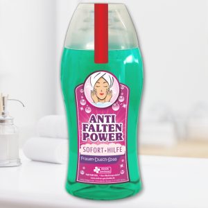 Duschgel - Anti Falten Power - Duschbad Geschenk für Frauen Spaßmedizin Humorapotheke Scherzartikel Spaß Av Andrea Verlag andrea-geschenke.de