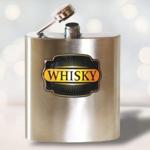 Edelstahl Flachmann Whisky Geschenk für Whiskykenner Whiskytrinker Whiskyfreunde AV Andrea Verlag andrea-geschenke.de