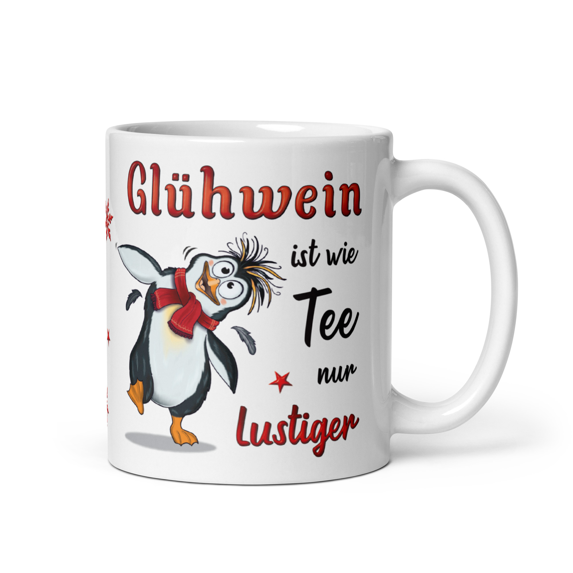 Geschenk Tasse Glühweintasse Pinguin