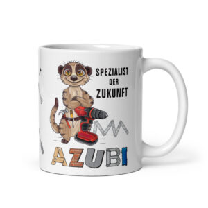 Geschenk Tasse Kaffeetasse mit Spruch - Azubi, Spezialist der Zukunft - für Handwerker Heimwerker Bauarbeiter