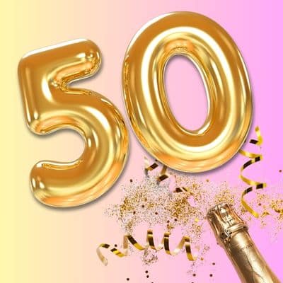 Geschenke Kleinigkeit zum 50. Geburtstag Geburtstagsgeschenke mit Zahlen für runde Geburtstage andrea-geschenke.de AV Andrea Verlag