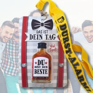 Geschenkkarte Grau das ist dein Tag Du bist der Beste Karte mit Likör Männertag Männertagsgeschenke Vatertag Vatertagsgeschenke Herrentag Geschenk für Männer Kräuterlikör Schnapskarte