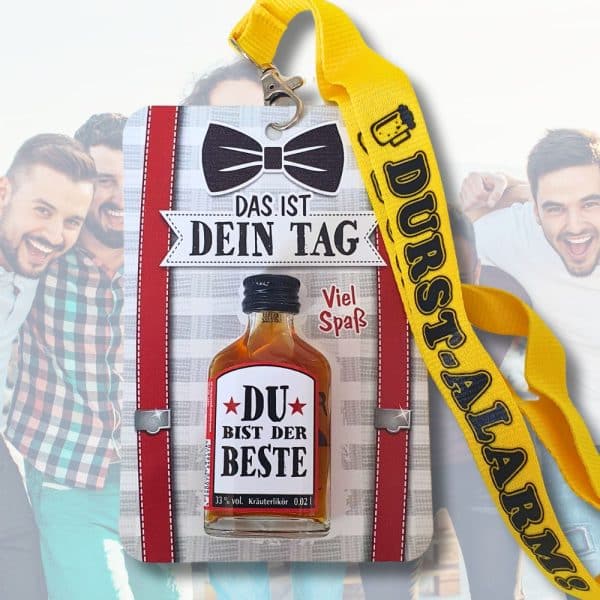 Geschenkkarte Grau das ist dein Tag Du bist der Beste Karte mit Likör Männertag Männertagsgeschenke Vatertag Vatertagsgeschenke Herrentag Geschenk für Männer Kräuterlikör Schnapskarte