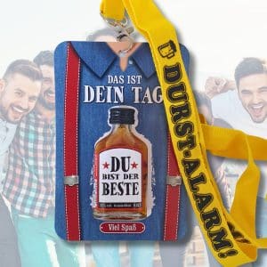Geschenkkarte blau das ist dein Tag Du bist der Beste Karte mit Likör Männertag Männertagsgeschenke Vatertag Vatertagsgeschenke Herrentag Geschenk für Männer Kräuterlikör Schnapskarte