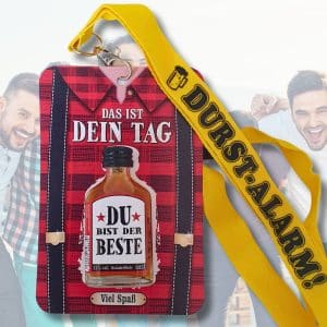 Geschenkkarte rot das ist dein Tag Du bist der Beste Karte mit Likör Männertag Männertagsgeschenke Vatertag Vatertagsgeschenke Herrentag Geschenk für Männer Kräuterlikör Schnapskarte