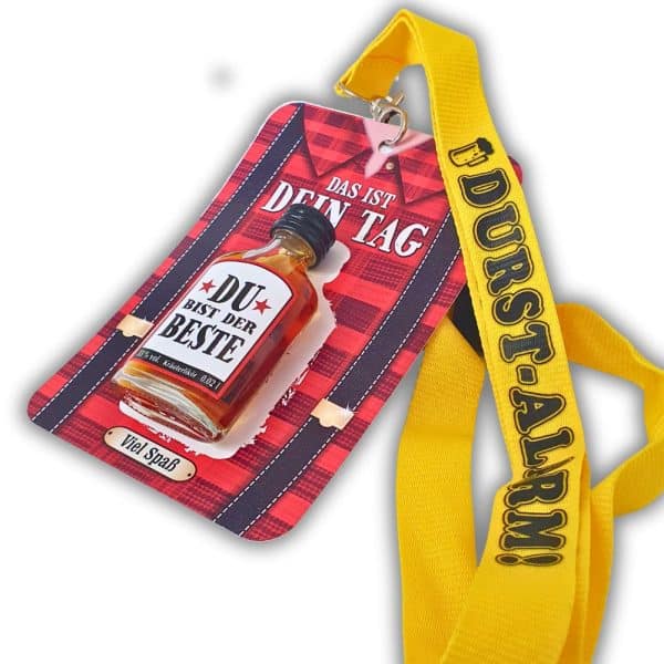 Geschenkkarte rot das ist dein Tag Du bist der Beste Karte mit Likör Männertag Männertagsgeschenke Vatertag Vatertagsgeschenke Herrentag Geschenk für Männer Kräuterlikör Schnapskarte - schräg