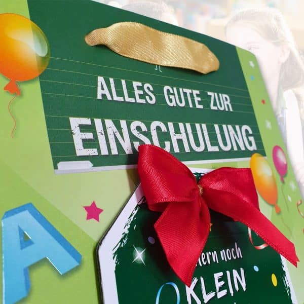 Geschenktuete-Alles-Gute-zur-Einschulung-mit-Glueckwunschkarte-als-Einschulungsgeschenk-Geschenk-zur-Einschulung-fuer-Jungen-und-Maedchen-Geschenktasche-mit-Karte-Spotlack
