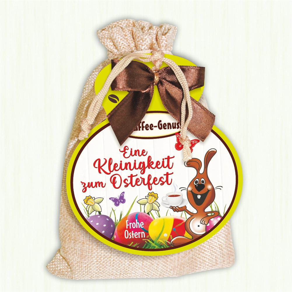 Kaffee Säckchen - Eine Kleinigkeit zum Osterfest Frohem Ostern mit Kaffee Melange Kaffeegeschenk zum-Osterfest AV Andrea-Verlag andrea-geschenke.de