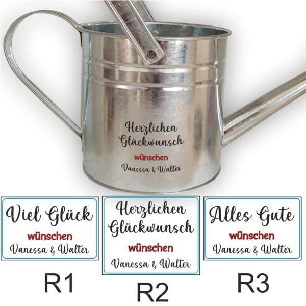 Kieskanne personalisiert, Geldgeschenk Gießkanne als HochzeitsgeschenkRückseite