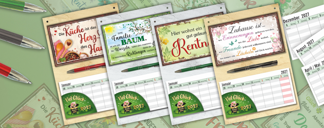 Liebevolle Wochenkalender & Geschenksets für kleine Schmunzelmomente im Alltag