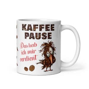 Lustige Tasse Kaffeetasse für Kaffeeliebhaber – Kaffeepause „Das hab ich mir verdient“ – Becher Perfektes Geschenk für Kaffee-Junkies, Kollegen & Freunde