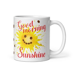 Lustige Tasse Kaffeetasse für Kaffeeliebhaber – good morning sunshine – Becher Perfektes Geschenk für Kaffee-Junkies, Kollegen & Freunde