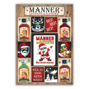 Männer Adventskalender Mädels mit Likör und 24 Seiten Abreißblock Schnaps Kalender für Männer zum anhängen Einzigartiges Geschenk zu Weihnachten Scherzartikel