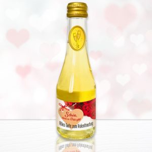 Piccolo Sekt Beerenperlwein Geschenk Kleinigkeit - Alles gute zum Valentinstag - 0,2l Beeren Perlwein Sekt Secco Schaumwein Beerenperlwein AV Andrea Verlag andrea-geschenke.de