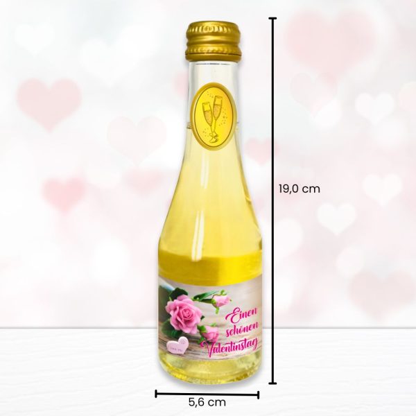 Piccolo Sekt Beerenperlwein Geschenk Kleinigkeit - Valentinstag - 0,2l Beeren Perlwein Sekt Secco Schaumwein Beerenperlwein AV Andrea Verlag andrea-geschenke.de - Maße