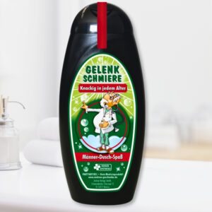 Spaß Duschbäder Duschgel Shampoo - Gelenkschmiere Männer - Fit im Ruhestand Geschenk zum Ruhestand für Rentner Opa Humorapotheke Spaßmedizin