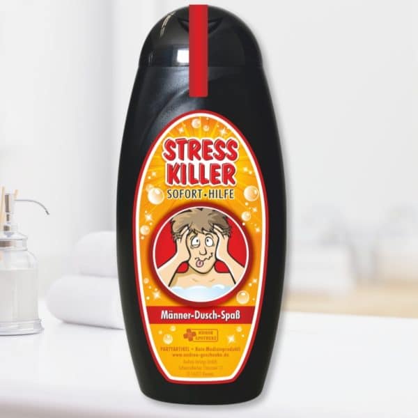 Spaß Duschbäder Duschgel Shampoo - Stress Killer - Geschenk für Männer zum Geburtstag Geburtstagsgeschenk Männer Duschgel Duschbad Anti Stress