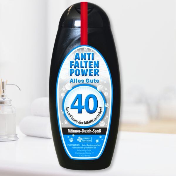 Spaß Duschbäder Duschgel Shampoo - zum 40. Geburtstag - Geschenk für Männer Geburtstagsgeschenk Männer Duschgel Duschbad lustig Scherzartikel