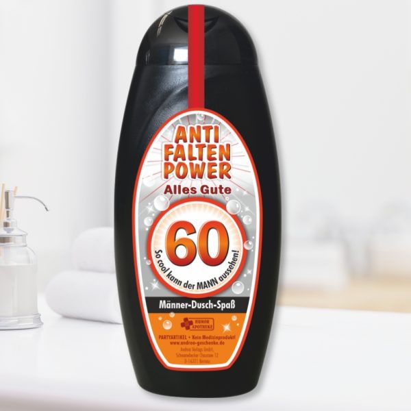 Spaß Duschbäder Duschgel Shampoo - zum 60. Geburtstag - Geschenk für Männer Geburtstagsgeschenk Männer Duschgel Duschbad lustig Scherzartikel