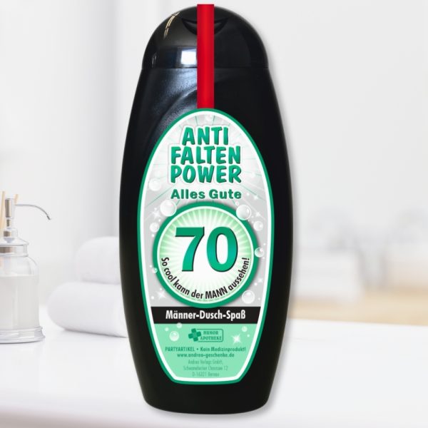Spaß Duschbäder Duschgel Shampoo - zum 70. Geburtstag - Geschenk für Männer Geburtstagsgeschenk Männer Duschgel Duschbad lustig Scherzartikel
