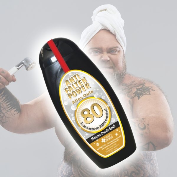 Spaß Duschgel Shampoo - zum 80. Geburtstag - Geschenk für Männer Geburtstagsgeschenk Männer Duschgel Duschbad lustig Scherzartikel