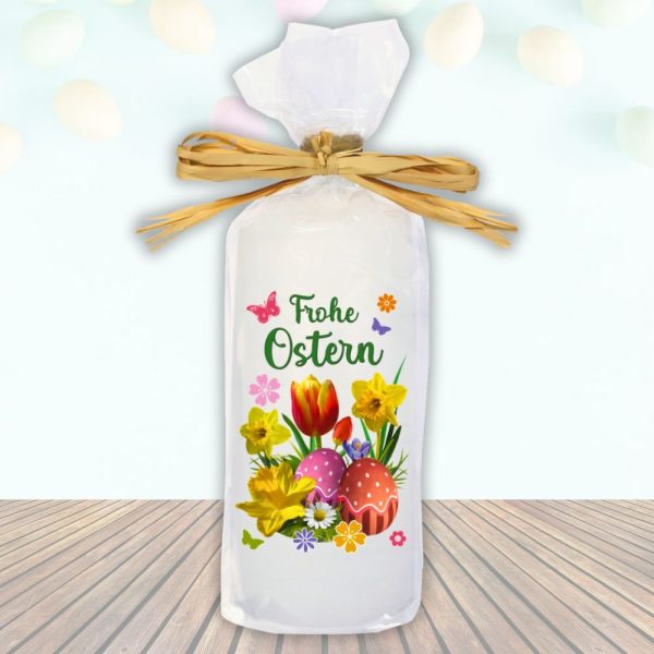 Osterkerze Kerze - Frohe Ostern Tulpe bunt – Bild 2