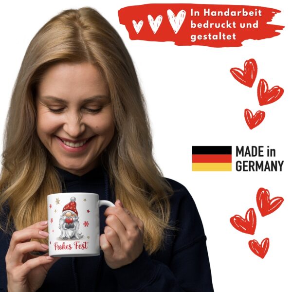 Süße Weihnachtstasse - Wichtel Fest - Kaffeetasse Geschenk Tasse mit Spruch und Schokolade mit Geschenkverpackung zu Weihnachten deidseitig bedruckt - Qualität made in germany
