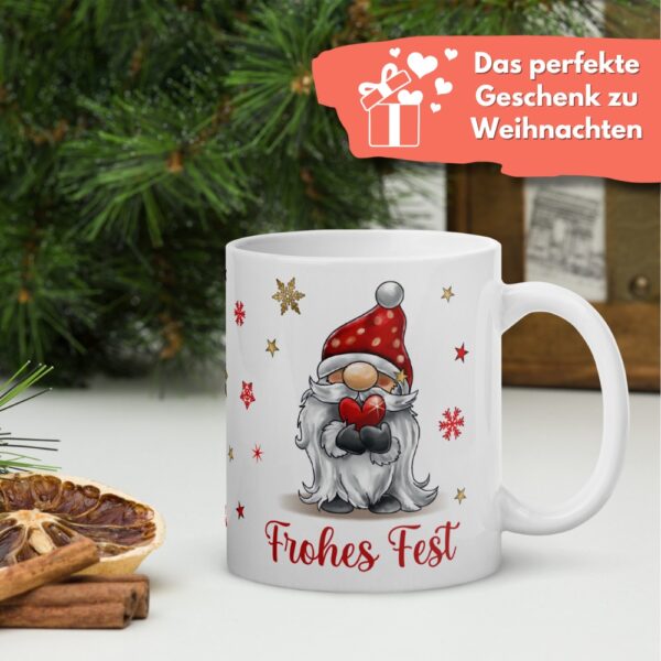Süße Weihnachtstasse - Wichtel Fest - Kaffeetasse Geschenk Tasse mit Spruch und Schokolade mit Geschenkverpackung zu Weihnachten deidseitig bedruckt - mit Weihnachtsdeko