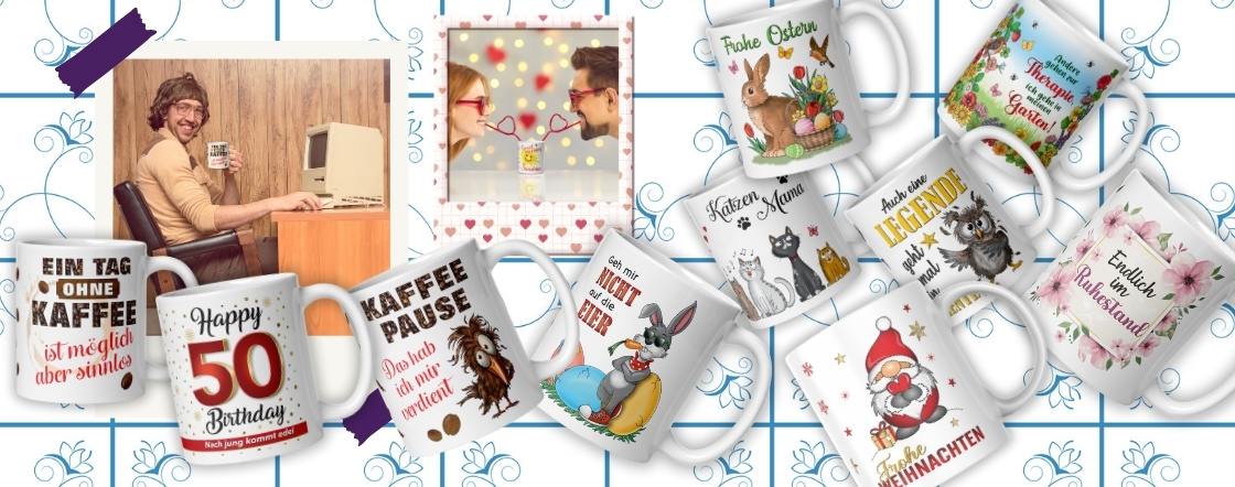 Tasse mit Spruch – Kaffeetassen als liebevolles Geschenk Geschnek-Tasse aus Keramik